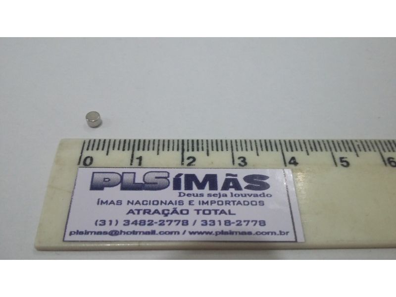 Neodímio disco Ø3,5x4mm (Kit com10 peças) Promoção por tempo limitado