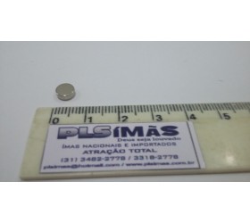 Neodímio disco Ø6x2mm (Kit com10 peças) Promoção por tempo limitado